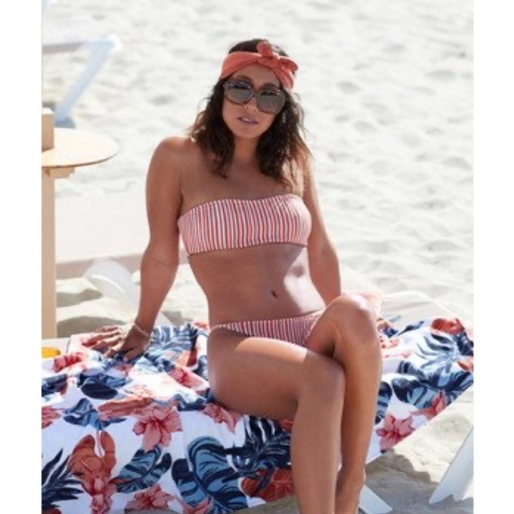Roxy Sandy Teasure Bandeau Swim Top